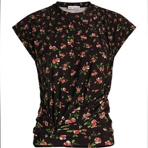 Paco Rabanne- Shortsleeve Floral Ringed Top